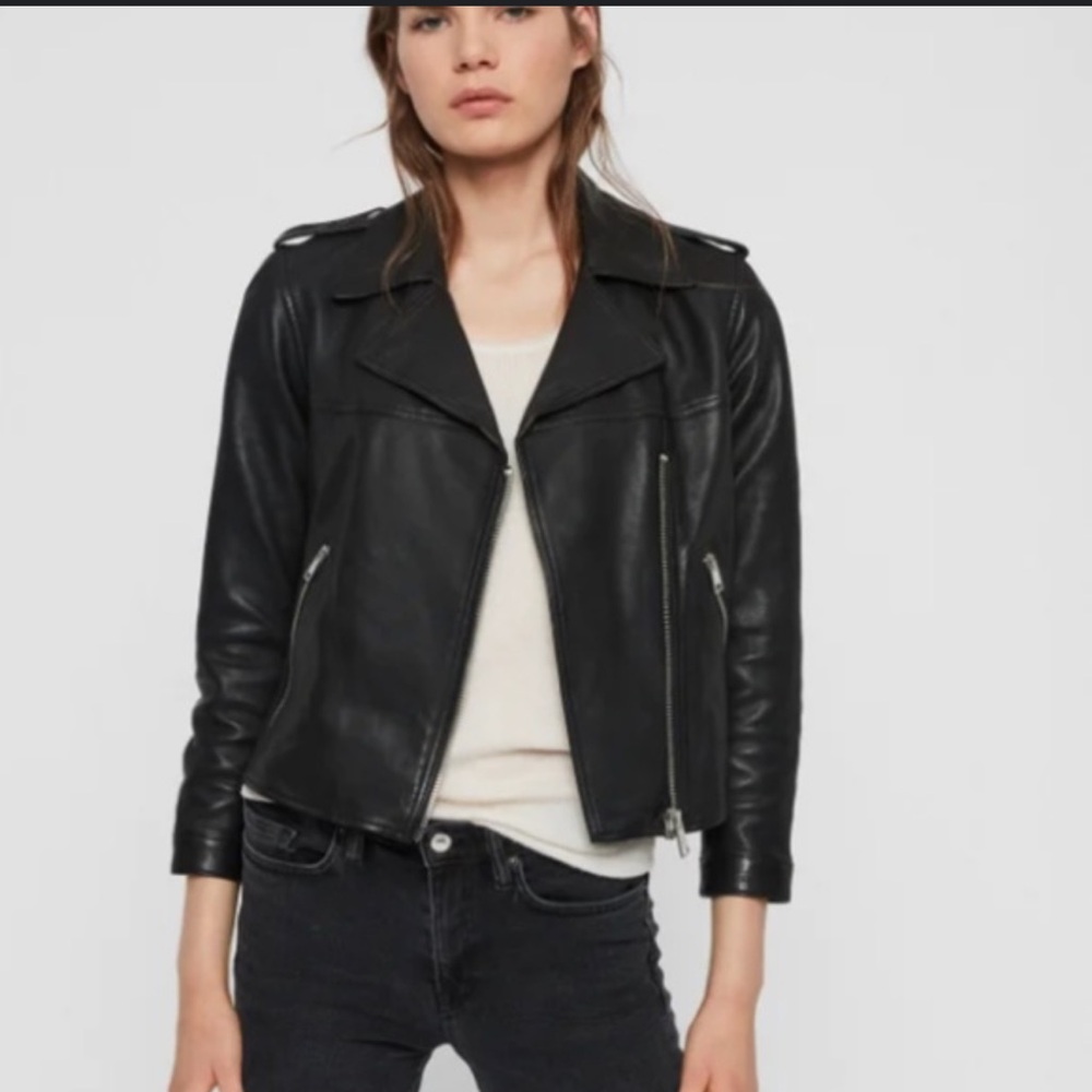 All Saints Black Leather Jacket